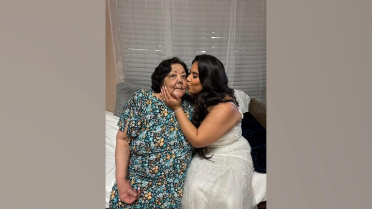 WATCH:  Bride visits grandma at nursing home on wedding day since she can’t attend