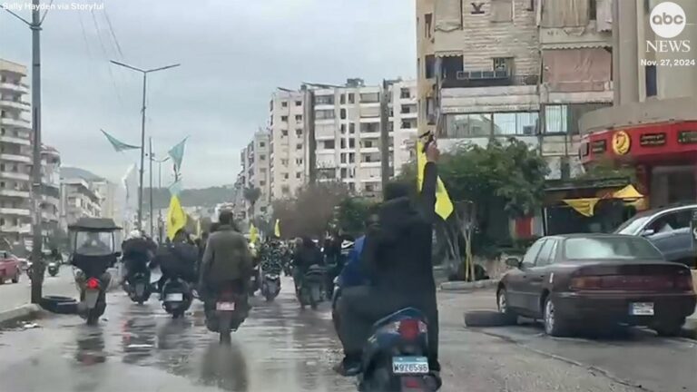 WATCH:  Celebratory gunfire in Beirut after Israel-Hezbollah ceasefire