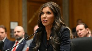 South Dakota governor Kristi Noem faces questions during DHS confirmation hearing