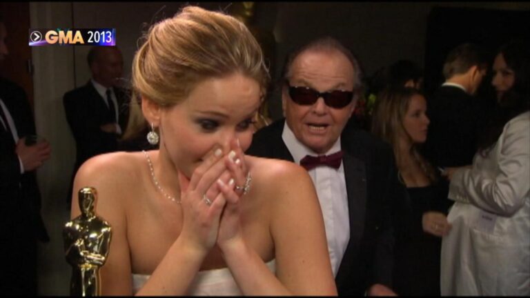 WATCH:  Remembering when Jennifer Lawrence was starstruck by Jack Nicholson at Oscars