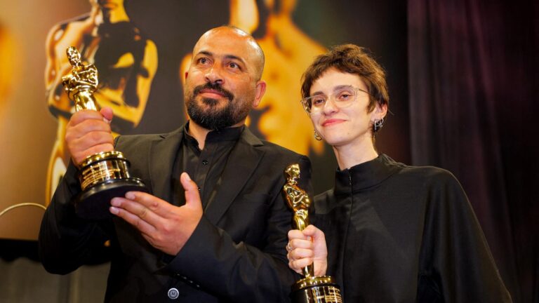 Oscar-winning director Hamdan Ballal speaks to ABC News from hospital
