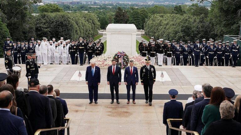 Trump lays wreath at Arlington National Cemetery to mark Memorial Day