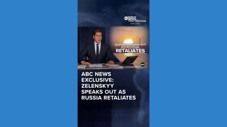 WATCH:  Zelenskyy speaks out in ABC News exclusive as Russia retaliates
