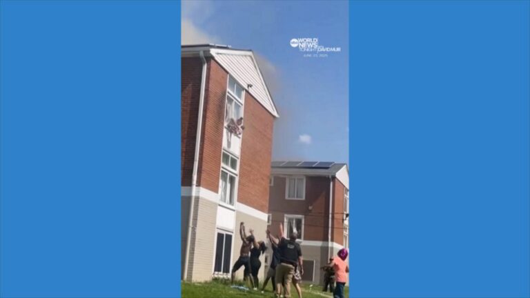 WATCH:  Baby tossed from burning building in Ohio