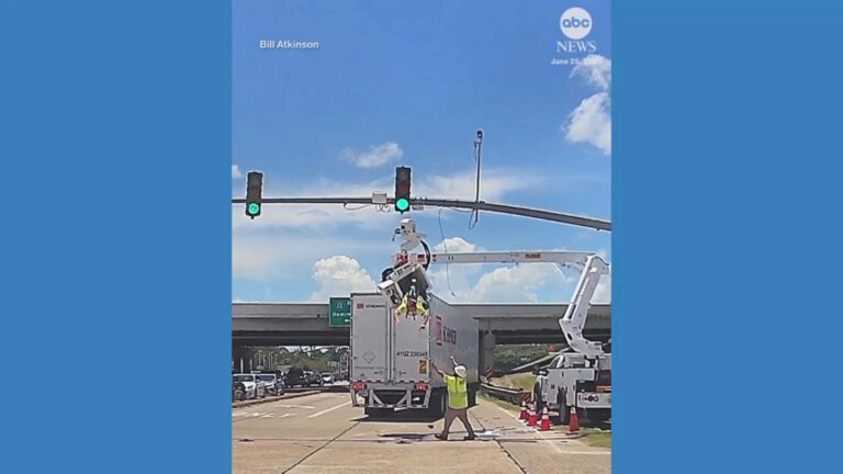 WATCH:  18-wheeler slams into electrical worker in Louisiana