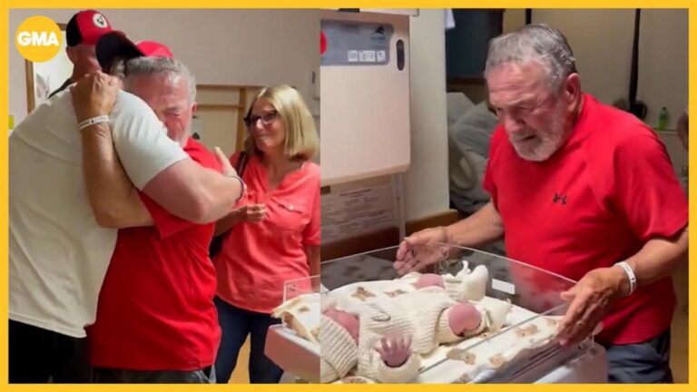 WATCH:  Great-grandpa breaks out in tears after learning great-grandson’s name