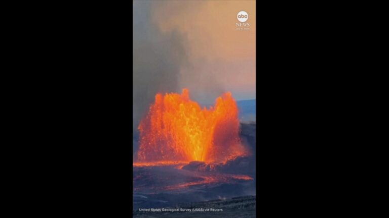 WATCH:  Hawaii’s Kilauea volcano erupts, sending lava shooting into the sky