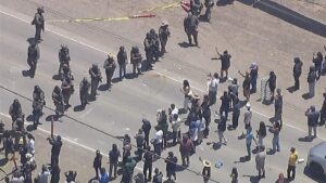 Federal agents clash with protesters during ICE raid at Southern California farm
