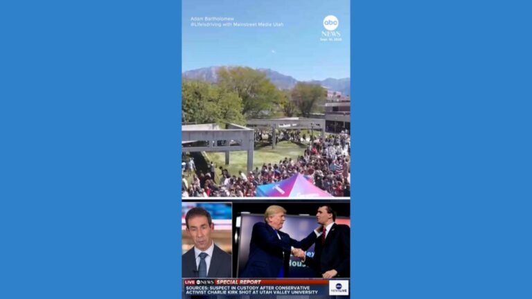WATCH:  Charlie Kirk shooting: Crowd runs and takes cover amid gunfire