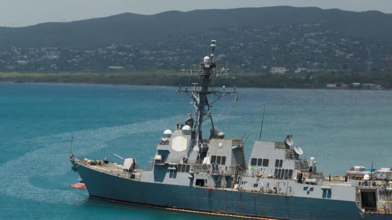 US official says personnel from Navy ship inspected Venezuelan boat for drugs