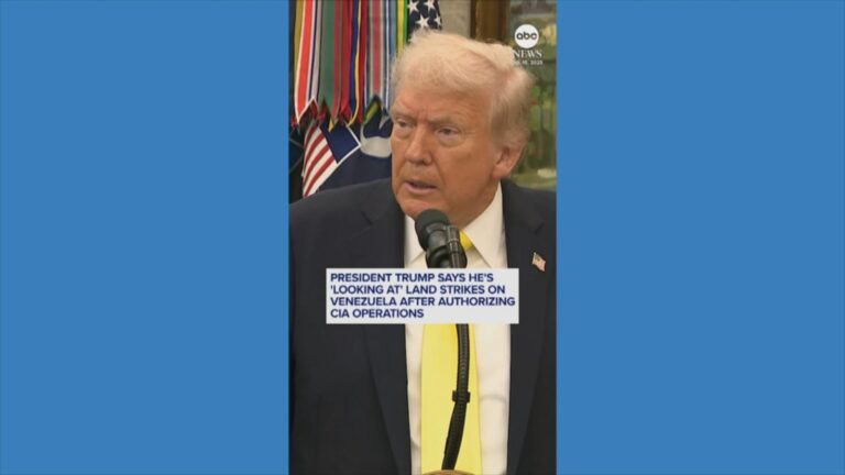 WATCH:  Trump says he’s ‘looking at’ land strikes on Venezuela